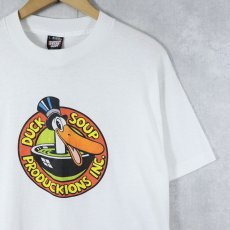 画像1: 90's USA製 "DUCK SOUP PRODUCKIONS INC." アニメーションスタジオ イラストプリントTシャツ L (1)