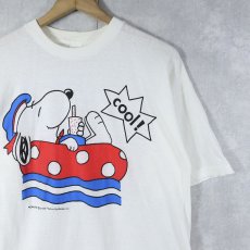 画像1: 70's SNOOPY "cool!" キャラクタープリントTシャツ M (1)