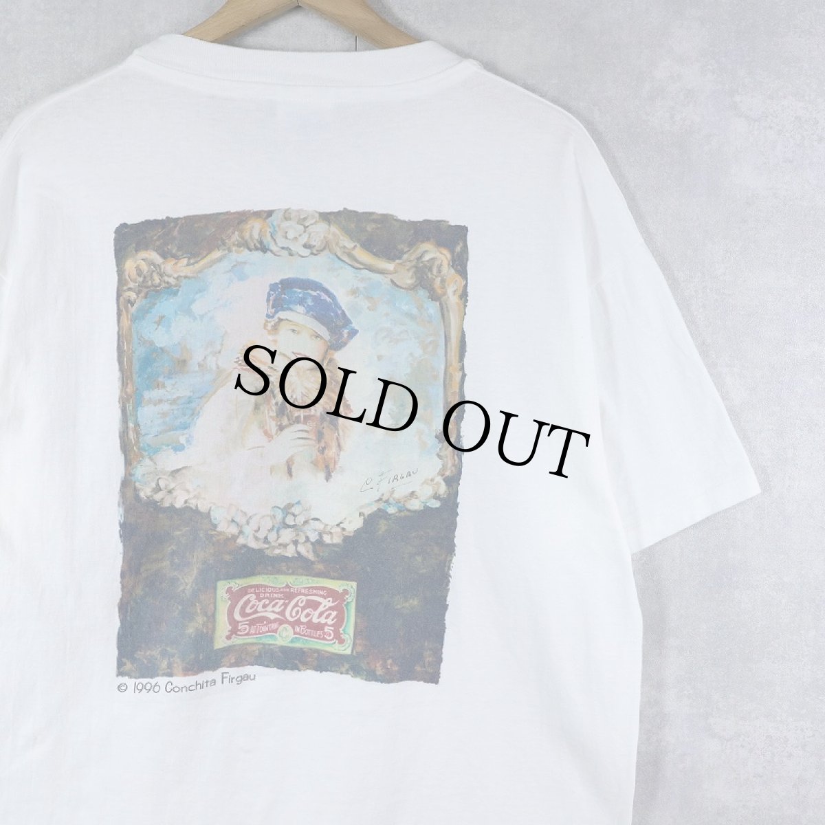 画像1: 90's Coca-Cola "Conchita Firgau" 飲料メーカープリントTシャツ L (1)