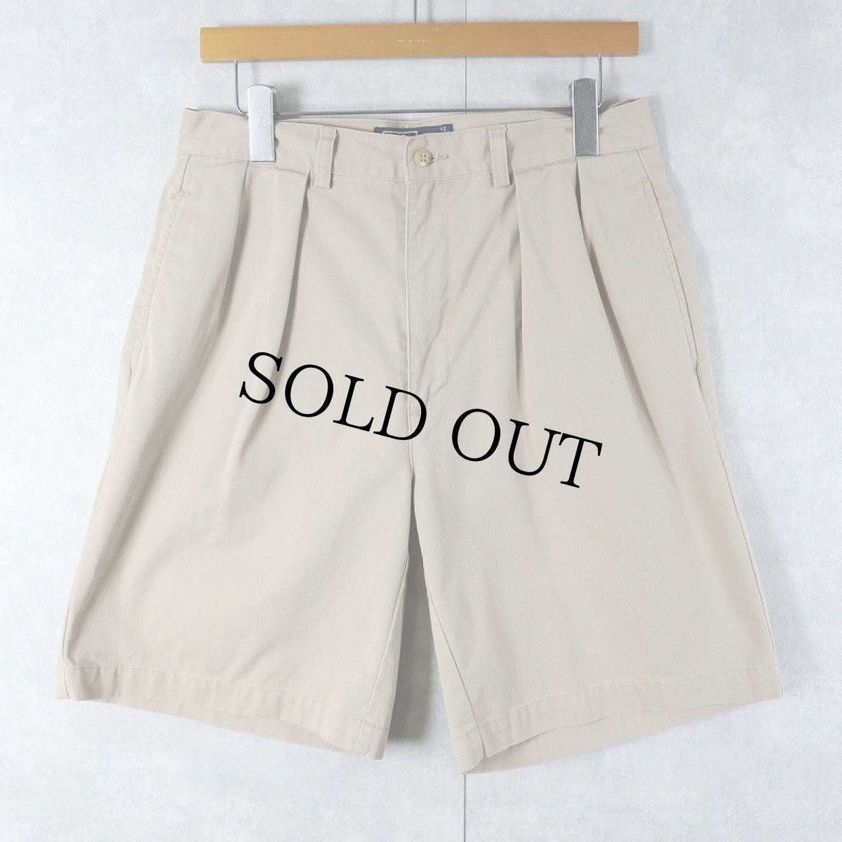 画像1: POLO Ralph Lauren "POLO CHINO" 2タック コットンチノショーツ W31 (1)