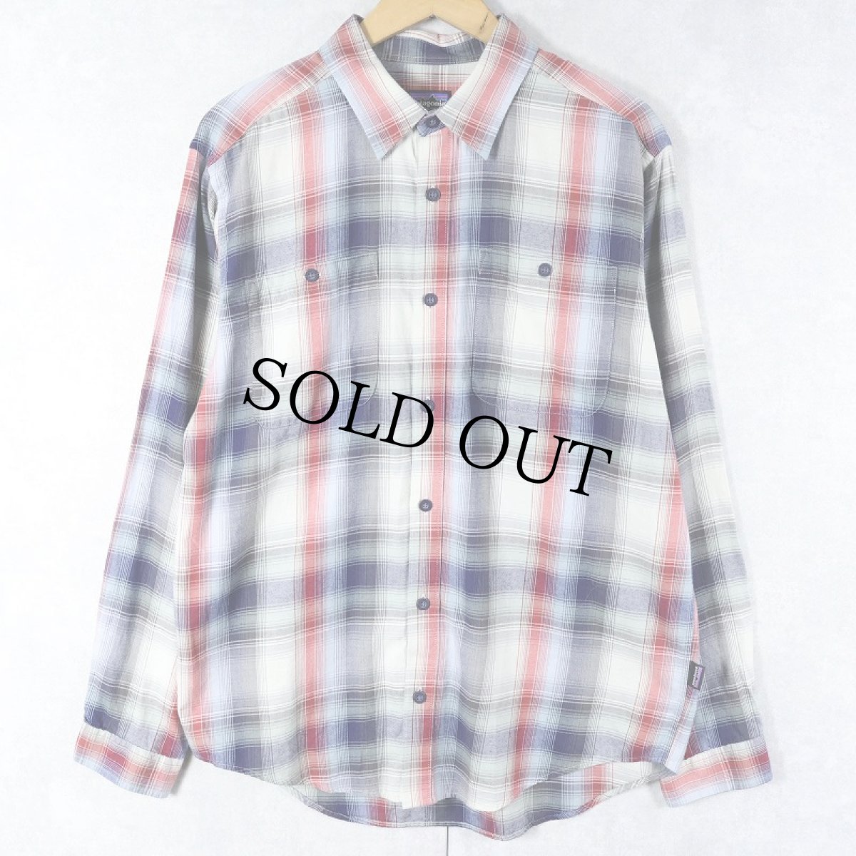 画像1: 2014AW Patagonia "ORGANIC COTTON" オンブレーチェック柄 ピマコットンシャツ M (1)