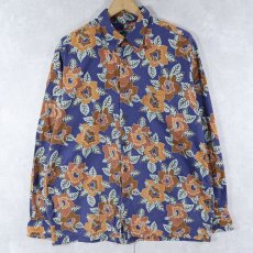 画像1: 90's Reyn Spooner Joe Kealoha オールオーバーパターン コットンハワイアンシャツ M (1)