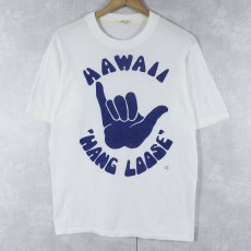 画像1: 80's〜 USA製 "HAWAII HANG LOOSE" プリントTシャツ L (1)