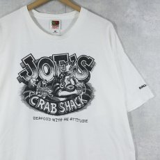 画像1: joe's crab shack シーフードレストラン イラストプリントTシャツ XXL (1)