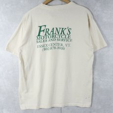 画像2: 90's FRANK'S MOTORCYCLE USA製 "I eat, sleep, ride,talk..." メッセージプリントTシャツ L (2)