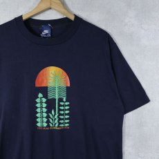 画像1: 80's NIKE 銀タグ USA製 "1983 LILAC BLOOMSDAY RUN" マラソン大会 プリントTシャツ NAVY XL (1)
