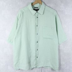画像1: 2000's BANANA REPUBLIC RELAXD 無地リネンシャツ XL (1)
