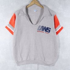 画像1: 70's Champion バータグ USA製 "UNS WISCONSIN STOUT" 半袖スウェット L (1)