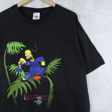 画像1: THE SIMPSONS "SLOUCHING HOMER DIPPIN' DONUT" キャラクタープリントTシャツ BLACK XL (1)