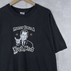 画像1: 2000's "PARTY LIKE A ROCKSTAR" プリントTシャツ BLACK XL (1)