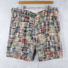 画像1: POLO Ralph Lauren インディアンマドラスチェック柄 コットンショーツ W39 (1)