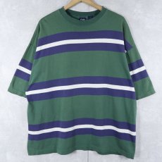 画像1: 90's GAP USA製 マルチボーダー柄 Tシャツ L (1)