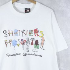 画像1: 90's USA製 "Shriners Hospitals" イラストプリントTシャツ L (1)