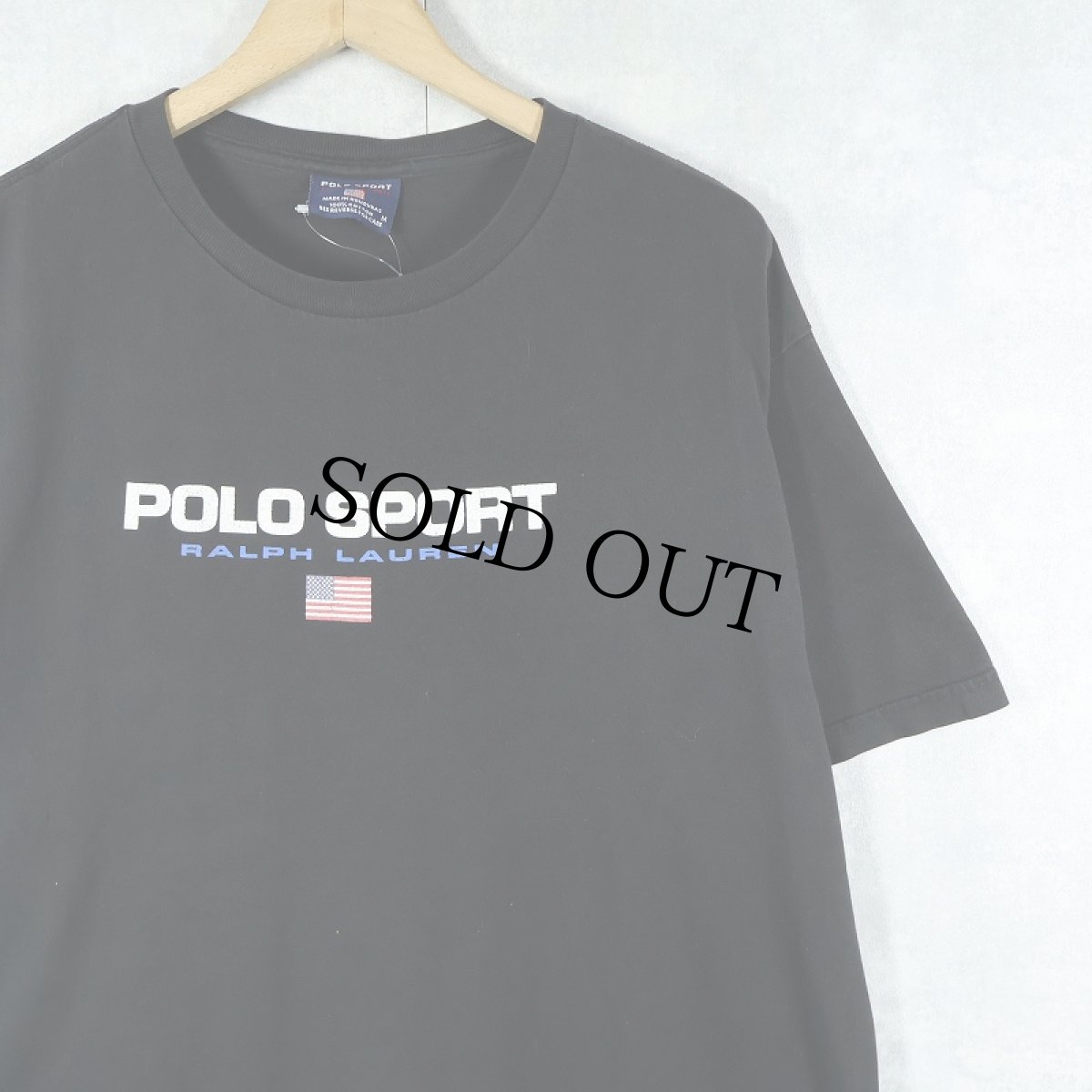 画像1: POLO SPORT Ralph Lauren ロゴプリントTシャツ BLACK M (1)