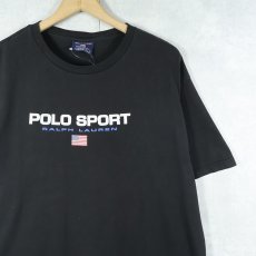 画像1: POLO SPORT Ralph Lauren ロゴプリントTシャツ BLACK M (1)