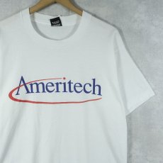 画像1: 90's Ameritech USA製 通信会社 ロゴプリントTシャツ L (1)