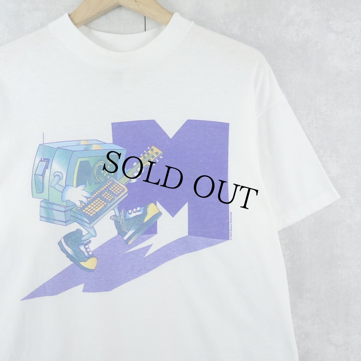 画像1: 90's Mwave Technology USA製 プリントTシャツ L (1)