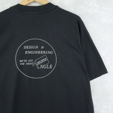 画像1: 90's SEW SIMPLE SYSTEMS INC. USA製 縫製機械メーカー プリントポケットTシャツ BLACK XL (1)