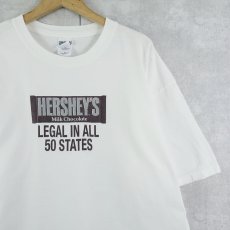 画像1: HERSHEY'S "MILK CHOCOLATE" お菓子企業 ロゴプリントTシャツ XL (1)