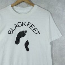 画像1: 80〜90's "BLACK FEET" 足跡プリントTシャツ (1)