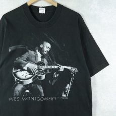 画像1: 90's WES MONTGOMERY USA製 ジャズギタリスト プリントTシャツ BLACK L (1)