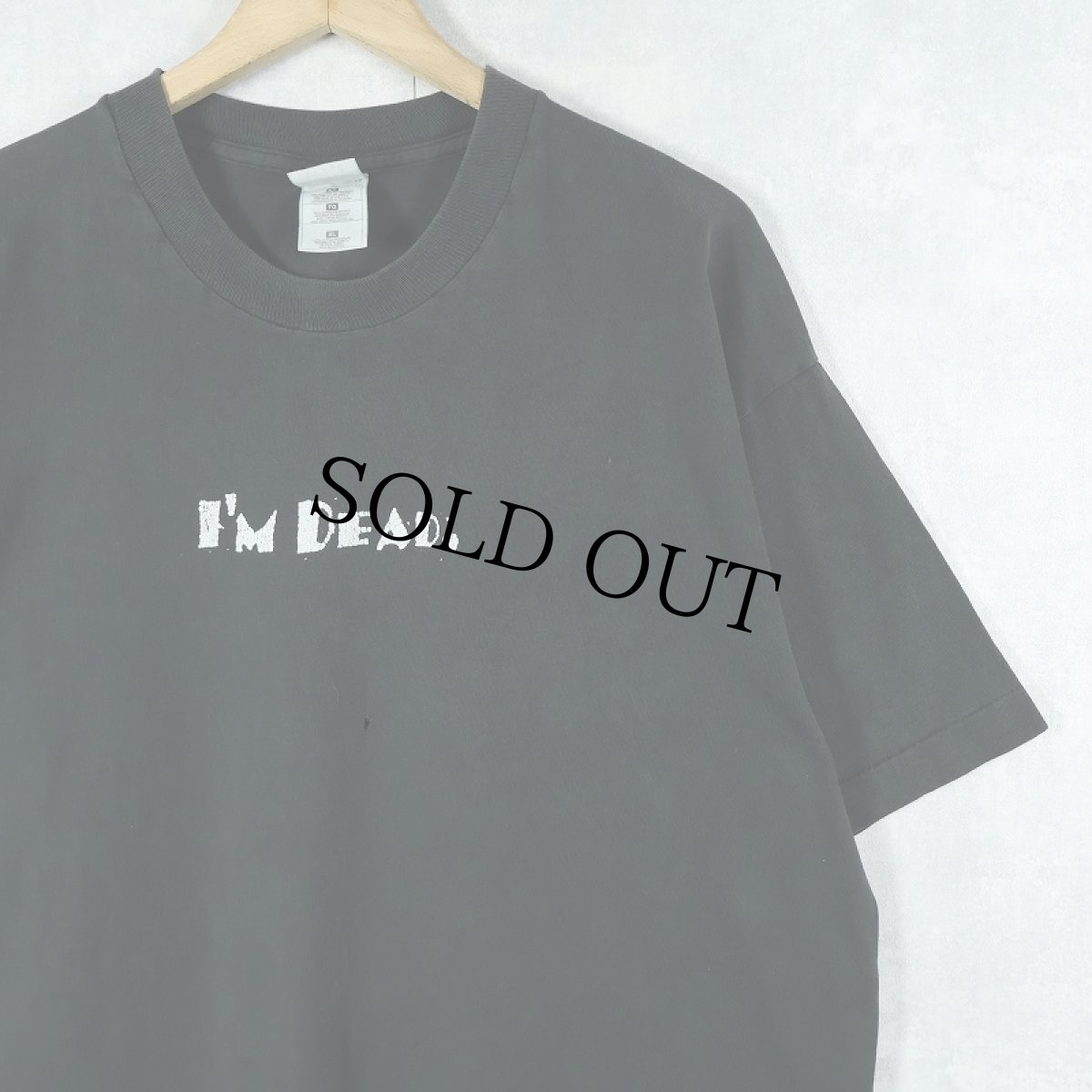 画像1: 90's "I'M DEAD" プリントTシャツ BLACK XL (1)