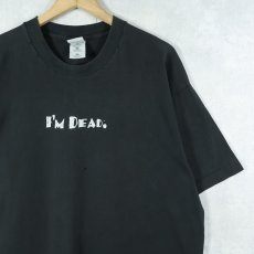 画像1: 90's "I'M DEAD" プリントTシャツ BLACK XL (1)