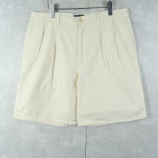 画像1: 90's POLO Ralph Lauren USA製 "POLO CHINO" 2タック チノショーツ W36 (1)