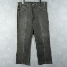 画像1: 90's Levi's 517 USA製 サルファブラック ブーツカットデニムパンツ W35 (1)