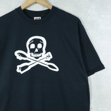 画像1: スカル×工具 プリントTシャツ BLACK L (1)