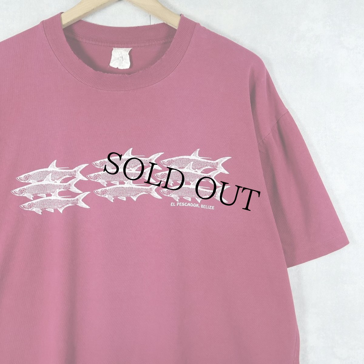 画像1: 90's 魚プリントTシャツ (1)