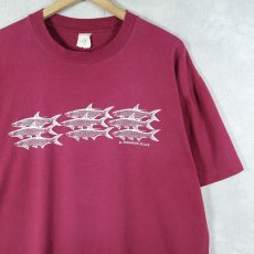 画像1: 90's 魚プリントTシャツ (1)
