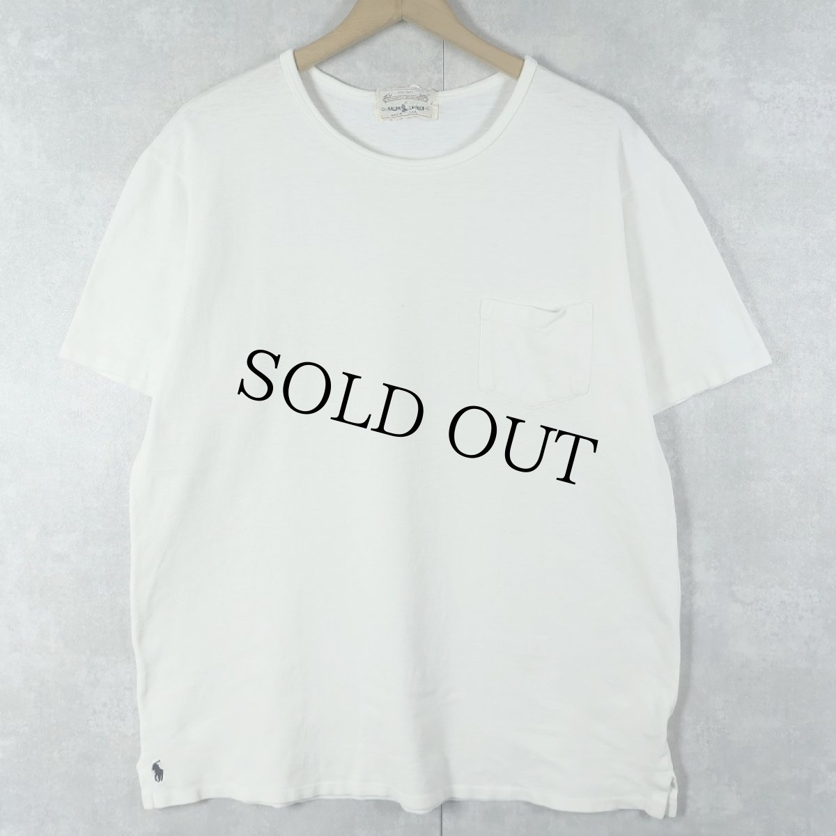 画像1: 90's Ralph Lauren USA製 鹿の子ポケットTシャツ L (1)