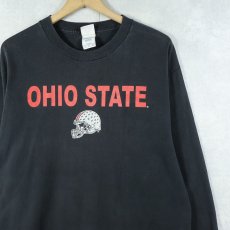 画像1: OHIO STATE GO BUCKS アメリカンフットボールチーム プリントロンT L (1)