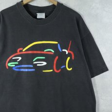 画像1: 90's USA製 車プリントTシャツ BLACK XL (1)