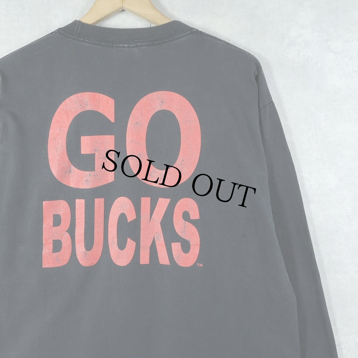 画像2: OHIO STATE GO BUCKS アメリカンフットボールチーム プリントロンT L (2)