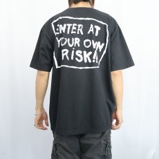画像4: THE ROCKY HORROR PICTURE SHOW "ENTER AT YOUR OWN RISK!!" ホラー映画プリントTシャツ BLACK (4)