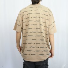 画像3: 90's rel-e-vant products USA製 カヌー柄 マルチプリントTシャツ XL (3)
