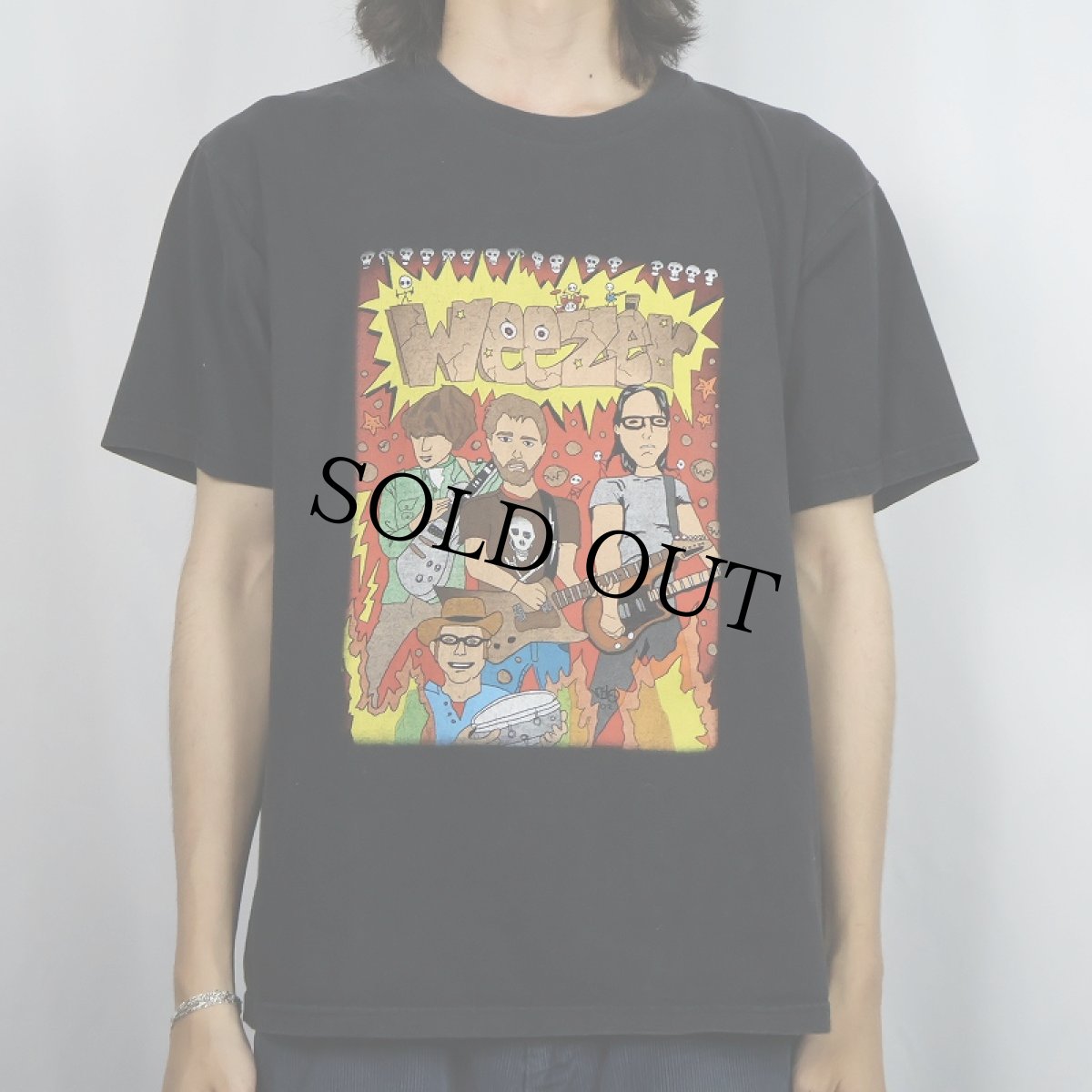 画像2: 2000's WEEZER "The Enlightenment Tour" オルタナティブロックバンド ツアープリントTシャツ BLACK L (2)