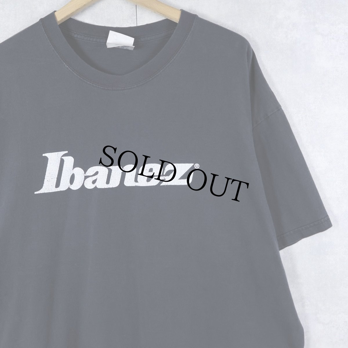 画像1: Ibanez ギター・ベースブランド ロゴプリントTシャツ BLACK XL (1)