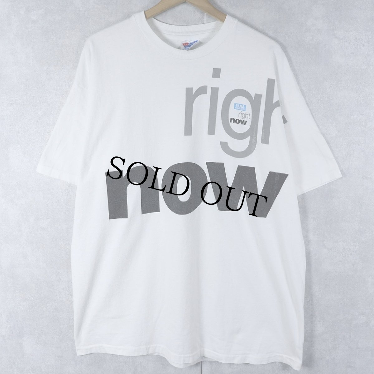画像1: 90's USA WEEKEND USA製 "right now" マガジンプリントTシャツ XL (1)