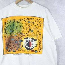 画像1: 90's Joan Miro "Beautiful Birds" アートプリントTシャツ (1)