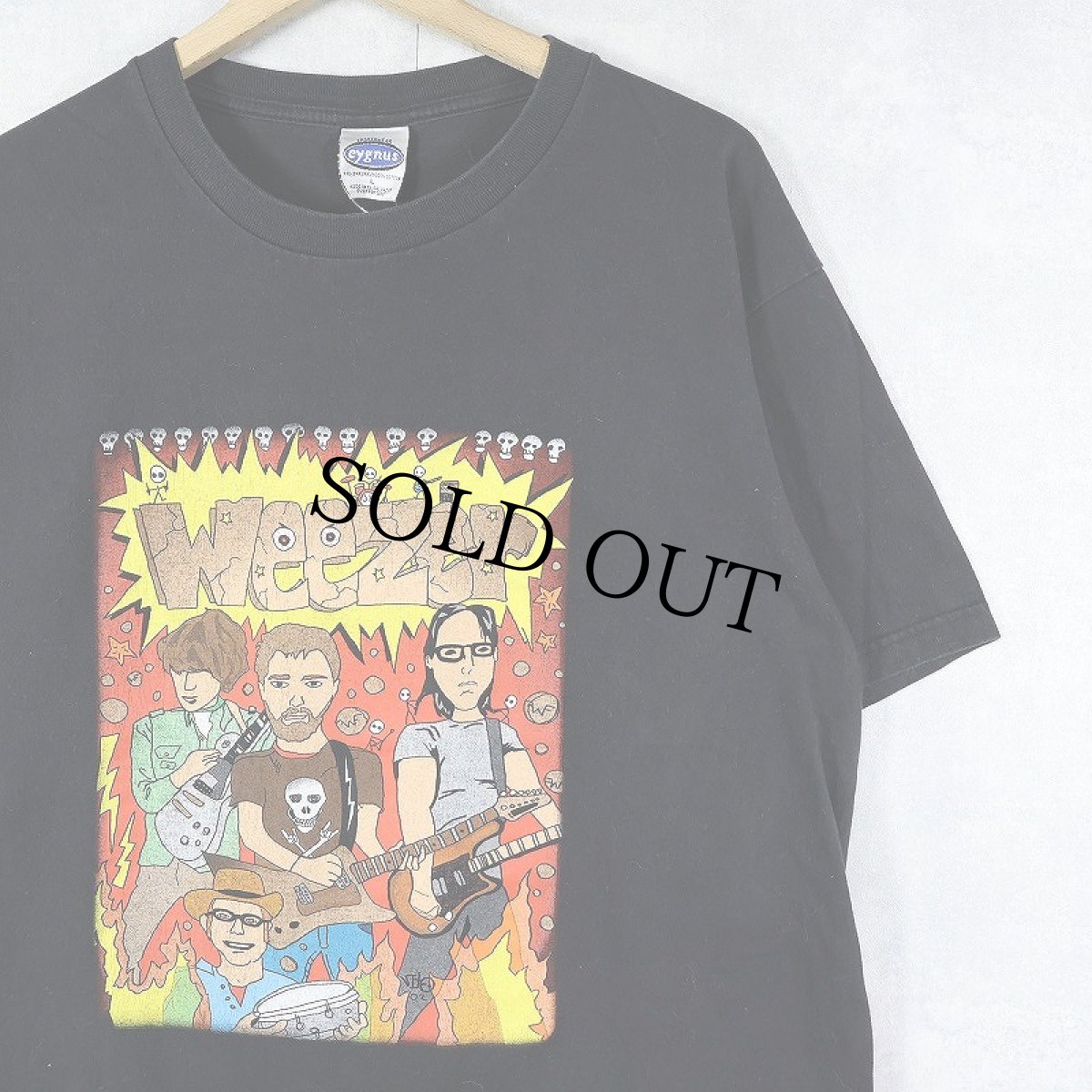 画像1: 2000's WEEZER "The Enlightenment Tour" オルタナティブロックバンド ツアープリントTシャツ BLACK L (1)