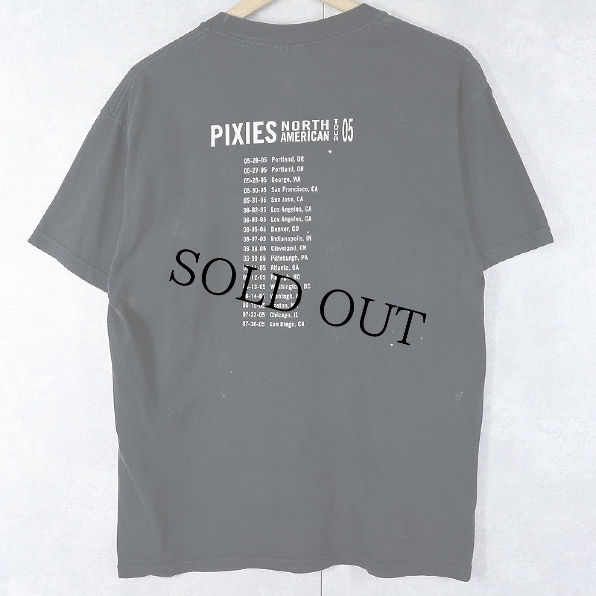 画像2: 2000's PIXIES ロックバンド ツアープリントTシャツ BLACK M (2)