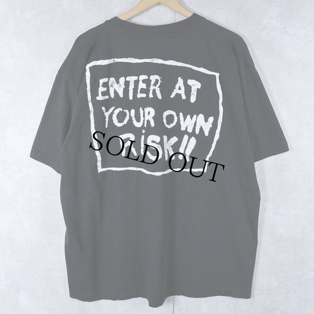 画像2: THE ROCKY HORROR PICTURE SHOW "ENTER AT YOUR OWN RISK!!" ホラー映画プリントTシャツ BLACK (2)