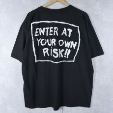 画像2: THE ROCKY HORROR PICTURE SHOW "ENTER AT YOUR OWN RISK!!" ホラー映画プリントTシャツ BLACK (2)