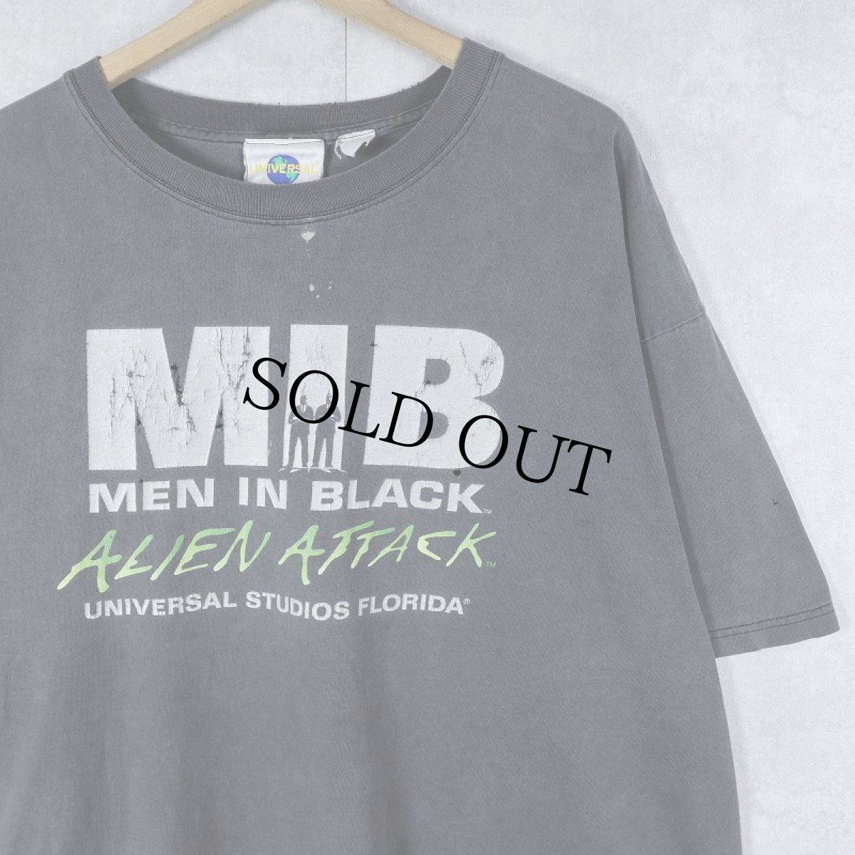 画像1: 2000's MEN IN BLACK SF映画プリントTシャツ XL (1)