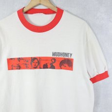 画像1: 90's Mudhoney ロックバンド プリントリンガーTシャツ (1)