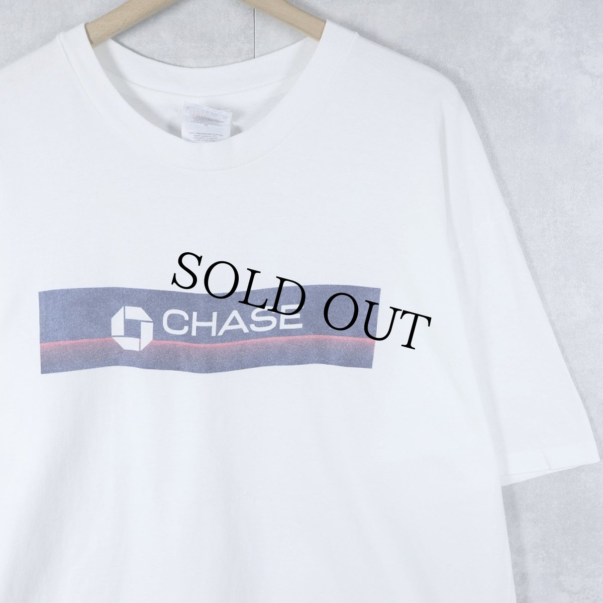 画像1: 90's USA製 "CHASE" 銀行プリントTシャツ XL (1)