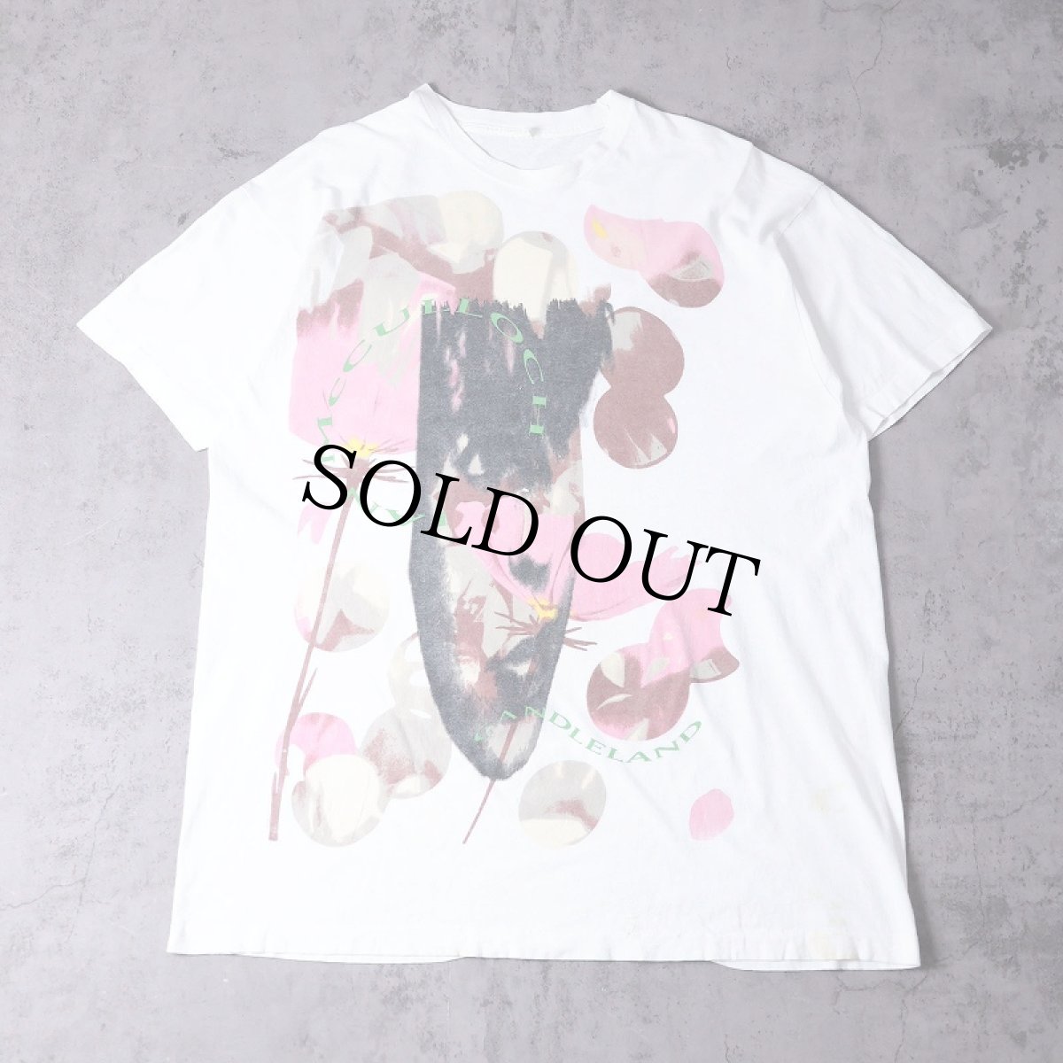 画像1: 90's Ian McCulloch "Candleland" ミュージシャン アルバムプリントTシャツ (1)